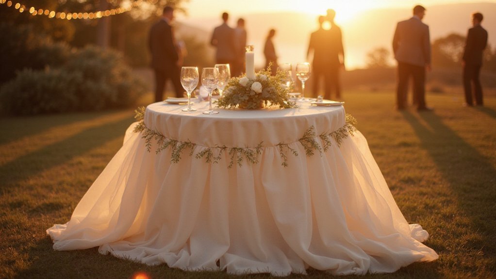 wedding table skirting ideas